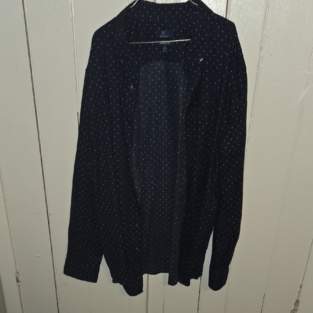 George Navy Polka Dot Classic Fit Shirt